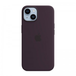Capa Silicone Apple iPhone 14 MagSafe Elderberry